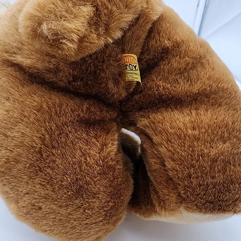 Vtg Union Toy Brown Dog Plush 15